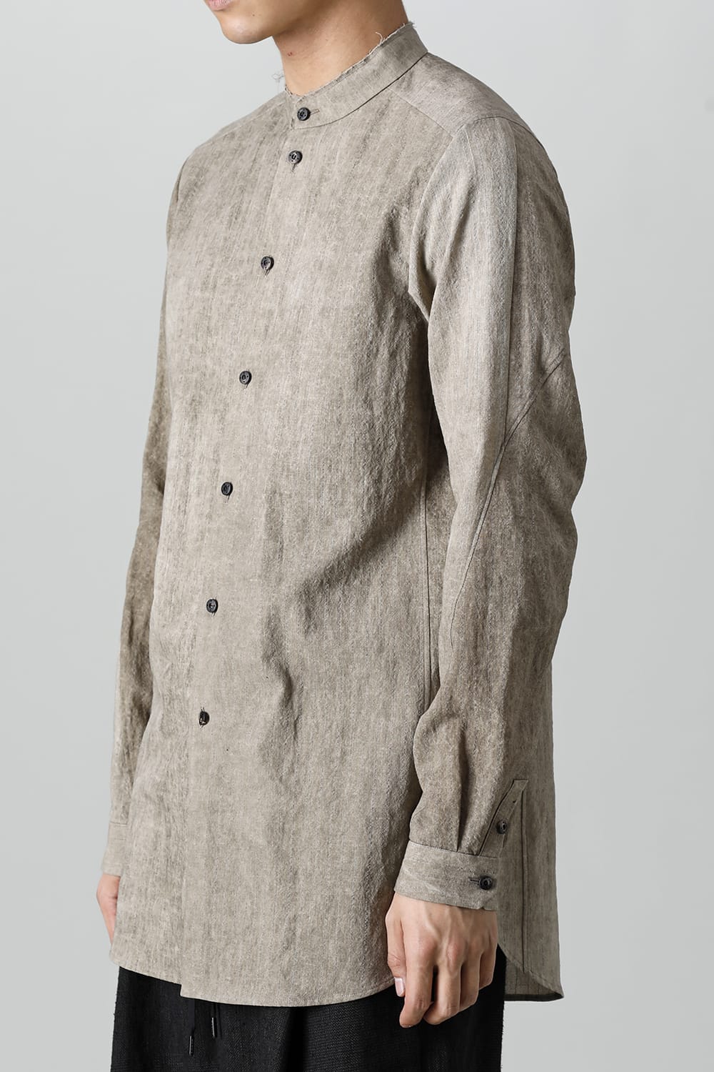 Shirt cotton / linen cold dyed
