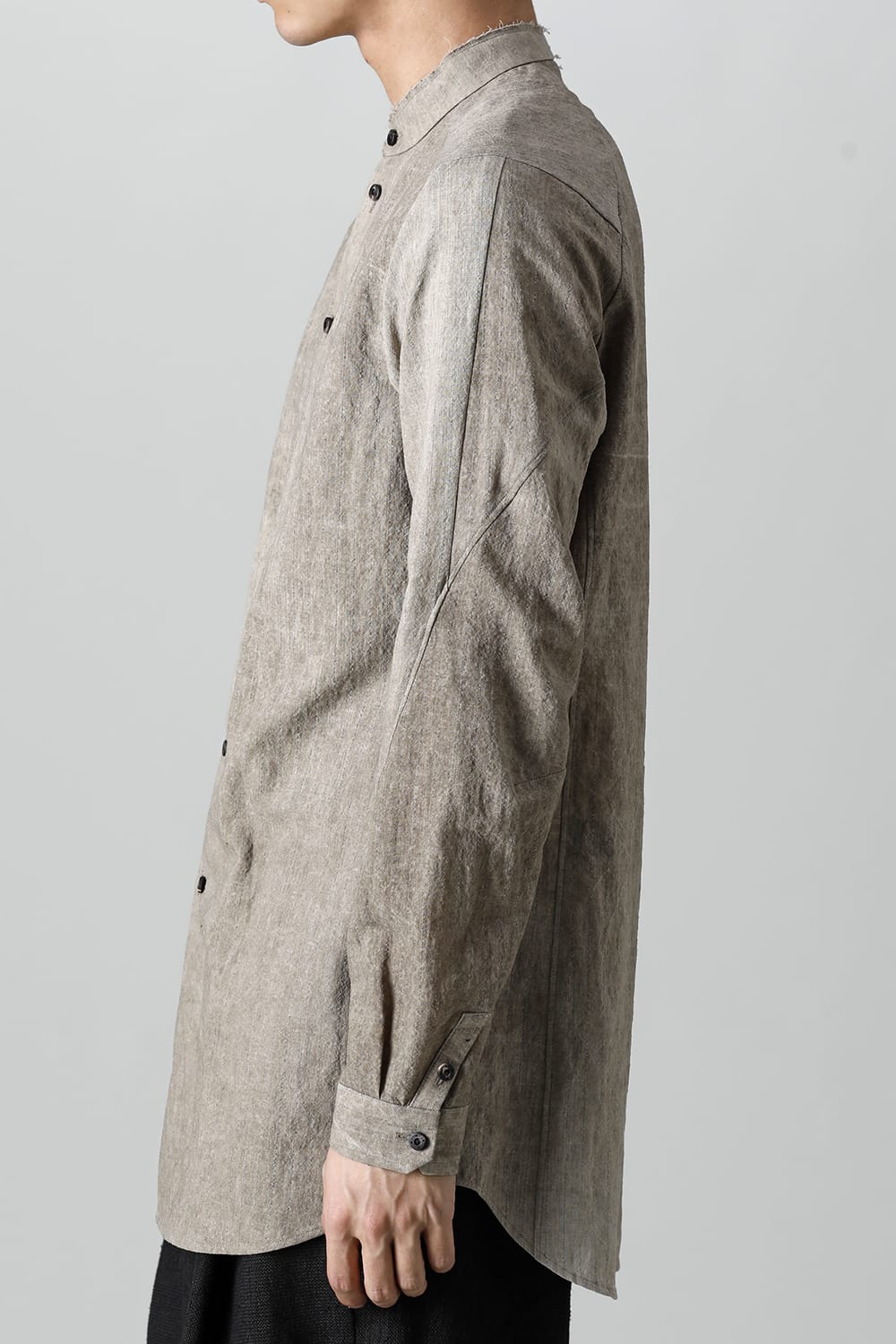 Shirt cotton / linen cold dyed