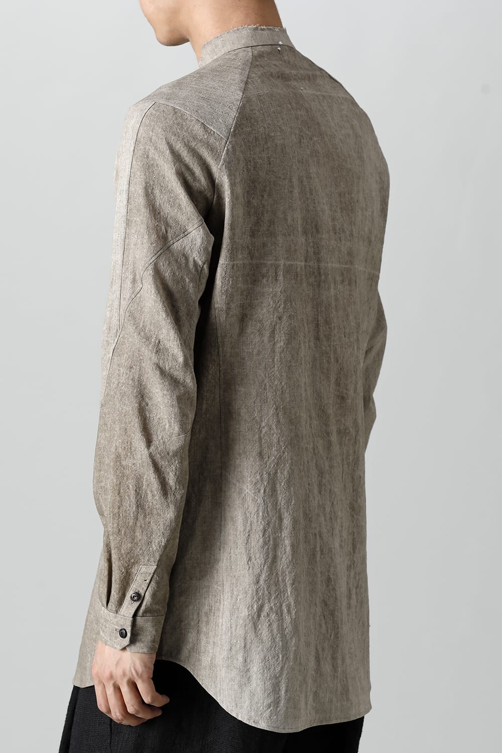 Shirt cotton / linen cold dyed