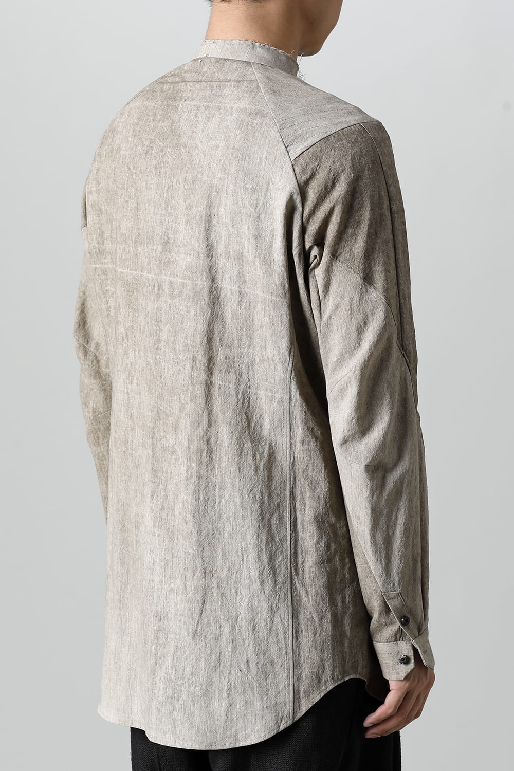Shirt cotton / linen cold dyed