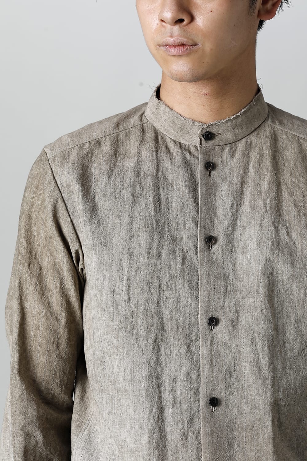 Shirt cotton / linen cold dyed