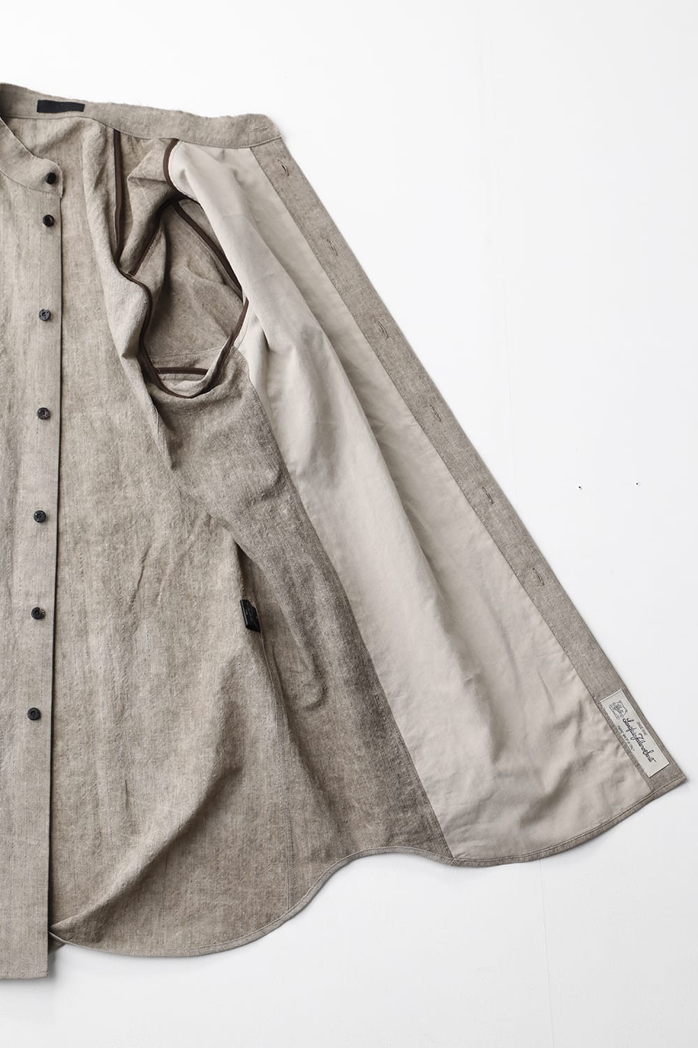 Shirt cotton / linen cold dyed