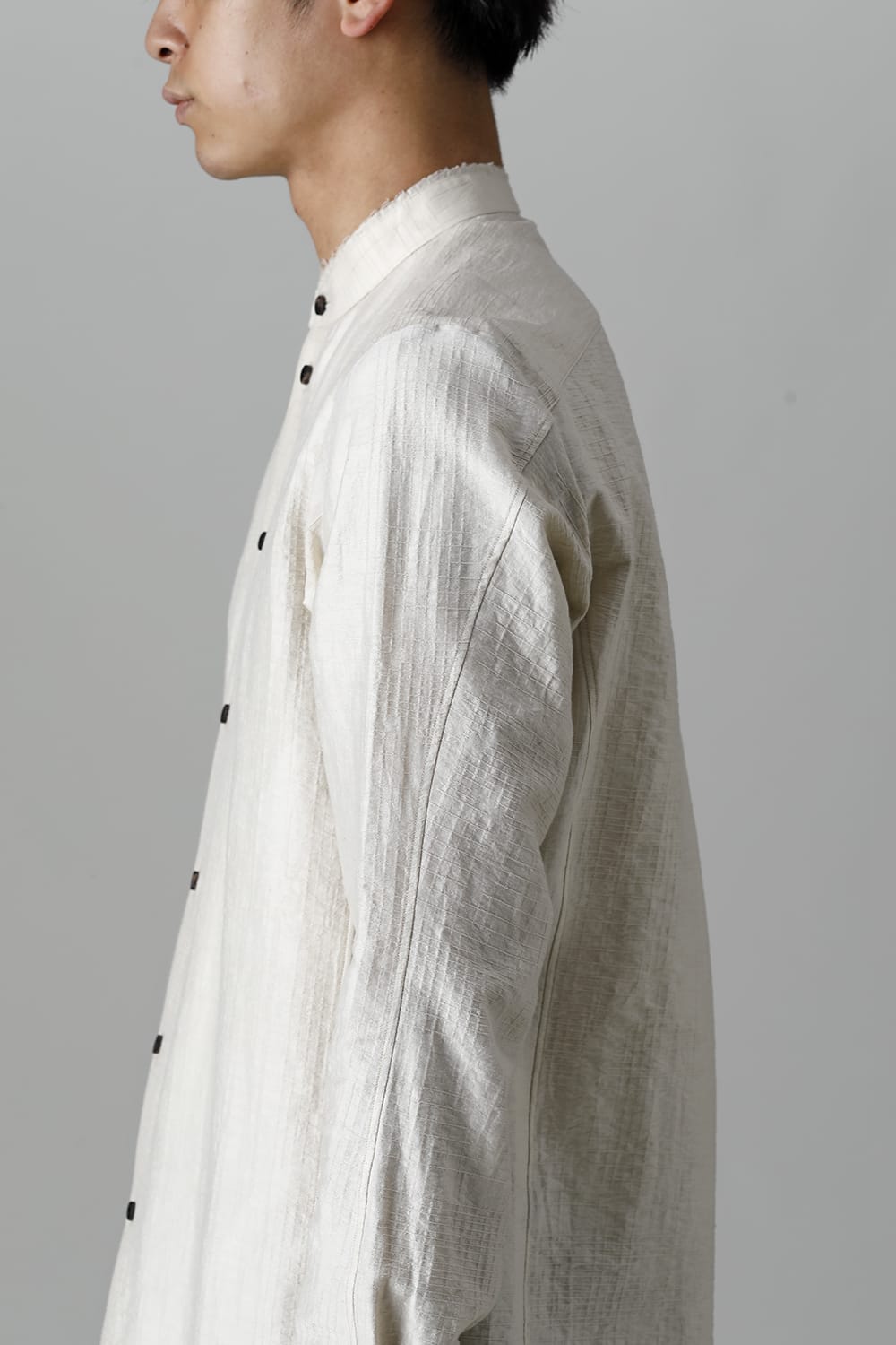 Shirt cotton / nylon Shadow jacquard  Ecru