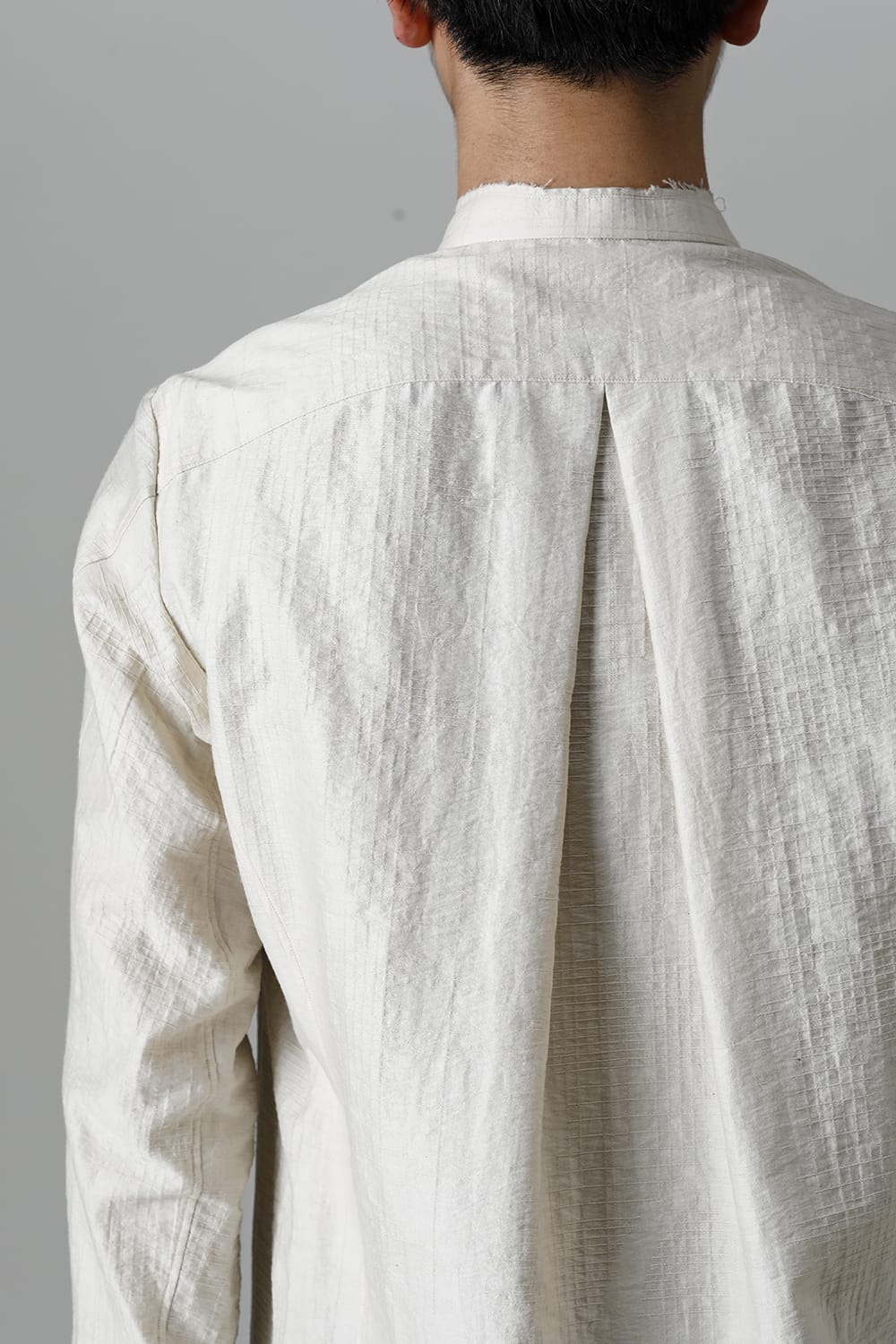 Shirt cotton / nylon Shadow jacquard  Ecru