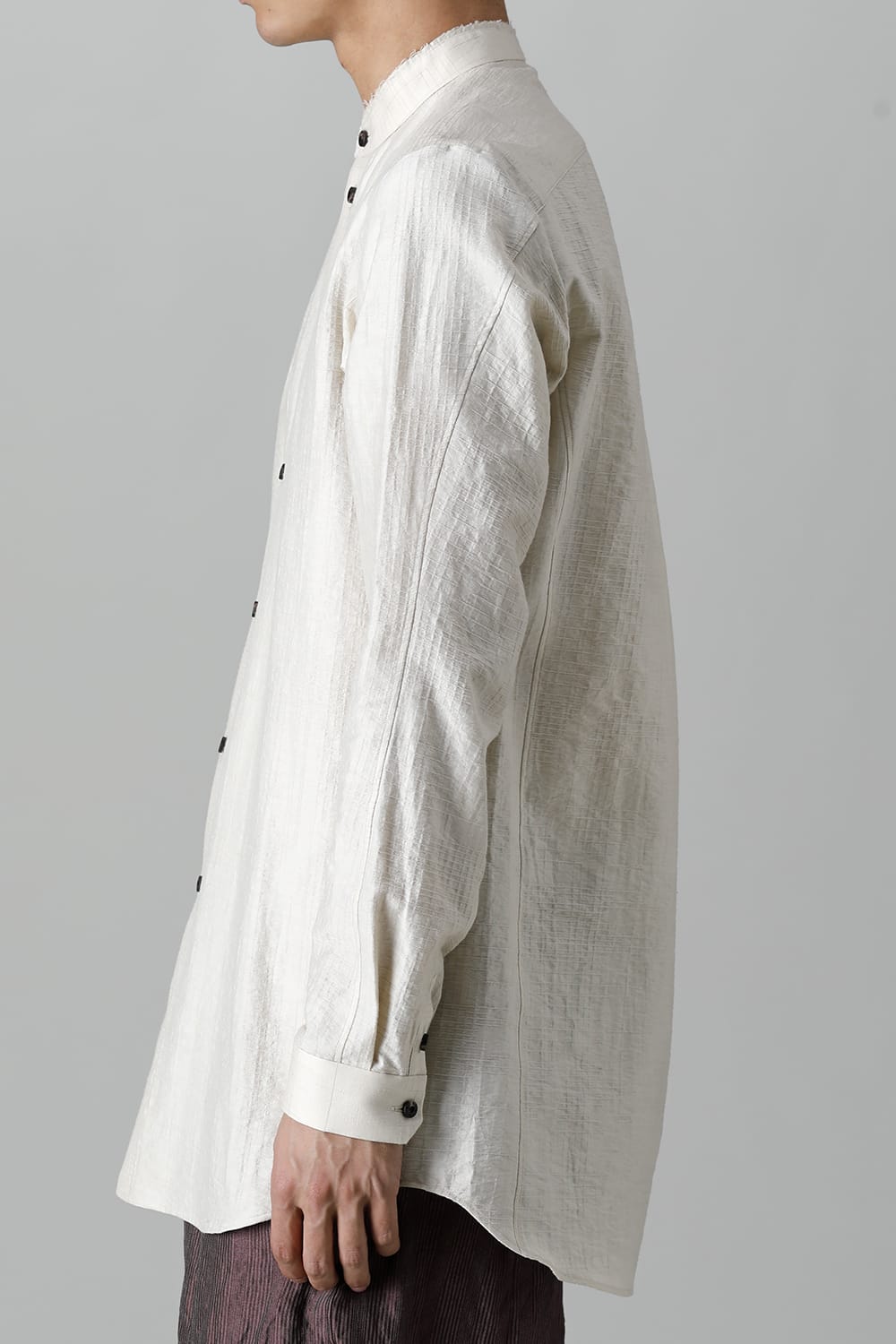 Shirt cotton / nylon Shadow jacquard  Ecru