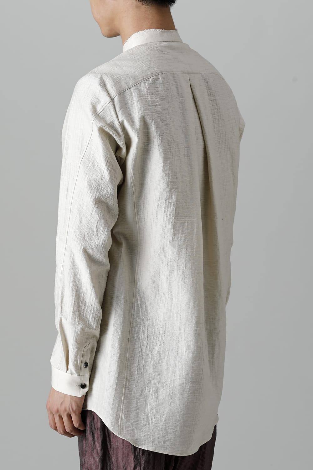 Shirt cotton / nylon Shadow jacquard  Ecru