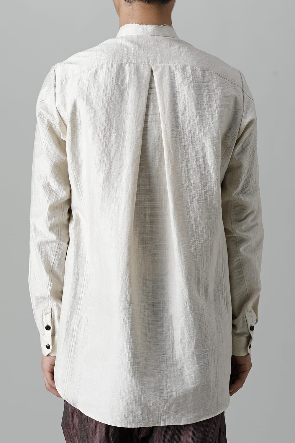 Shirt cotton / nylon Shadow jacquard  Ecru