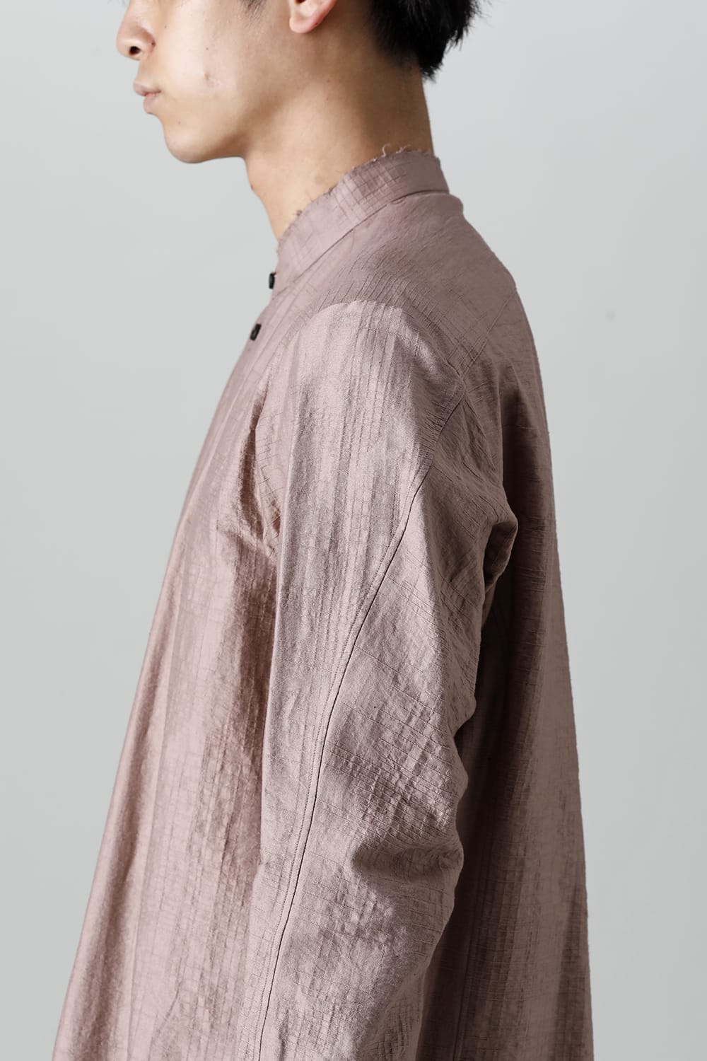 Shirt cotton / nylon Shadow jacquard  Pink Gray