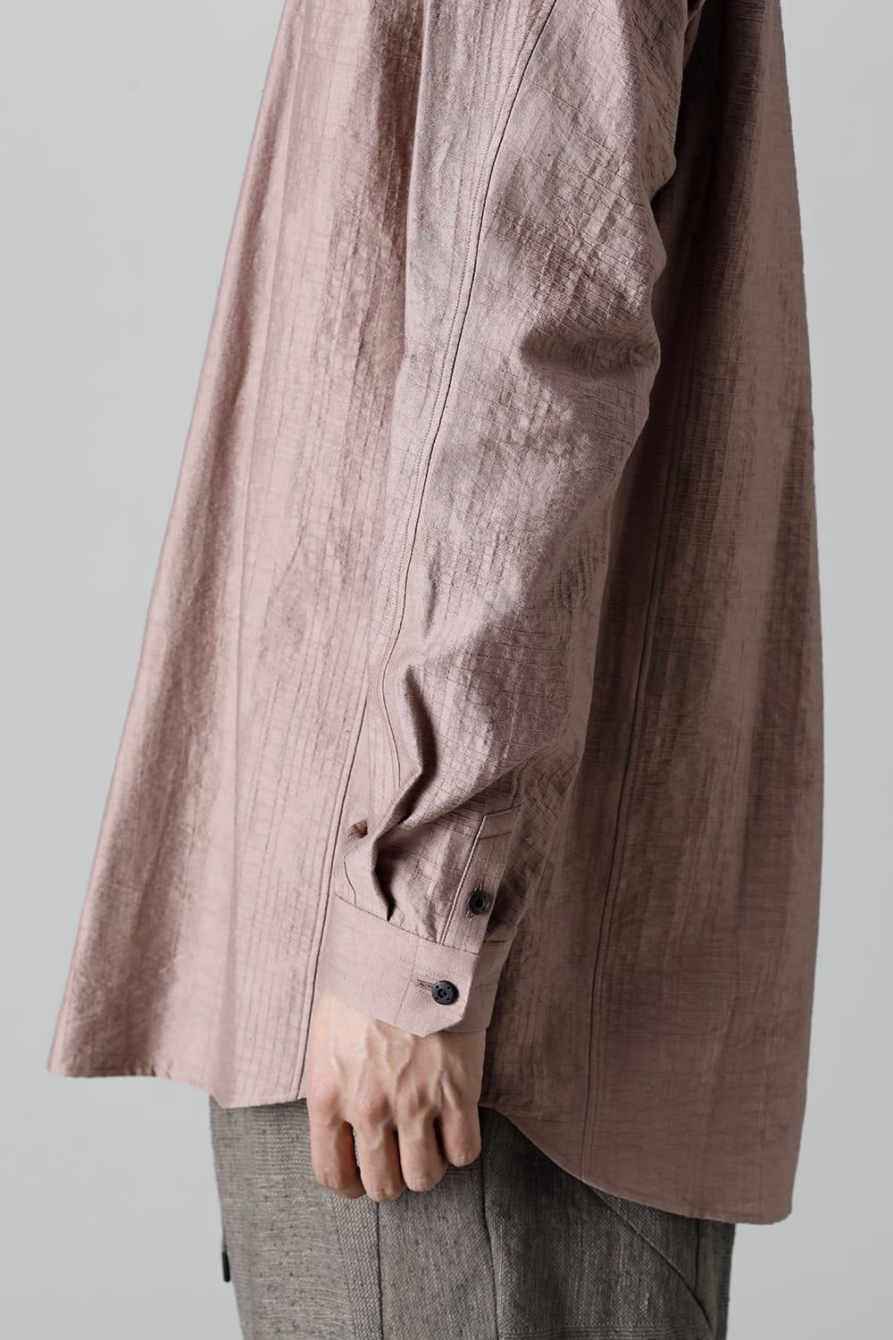 Shirt cotton / nylon Shadow jacquard  Pink Gray