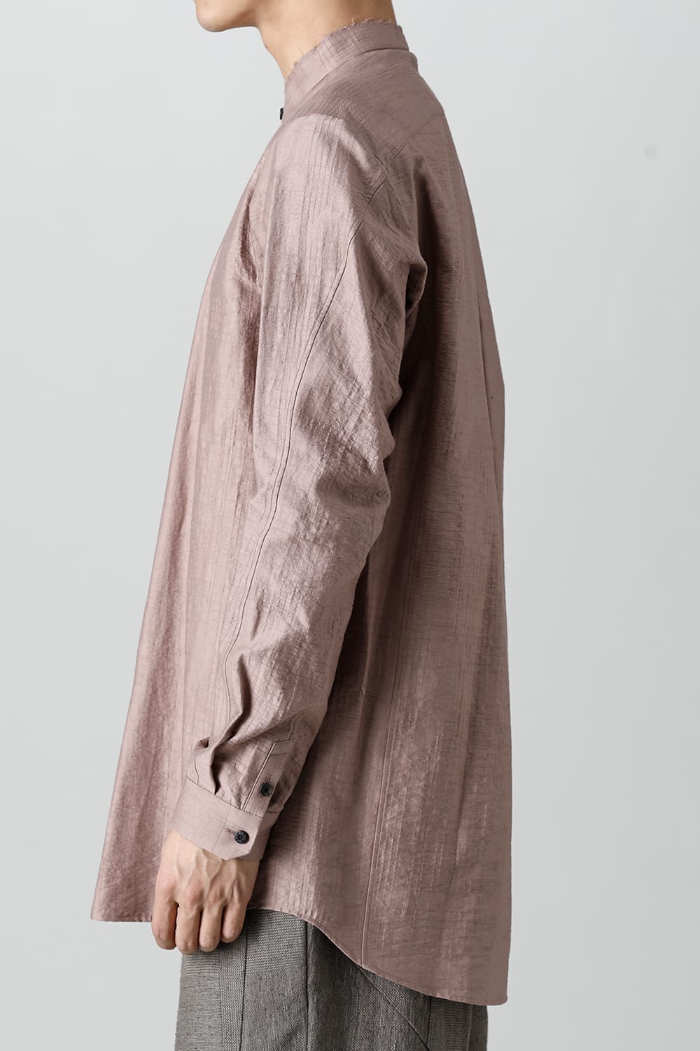 Shirt cotton / nylon Shadow jacquard  Pink Gray