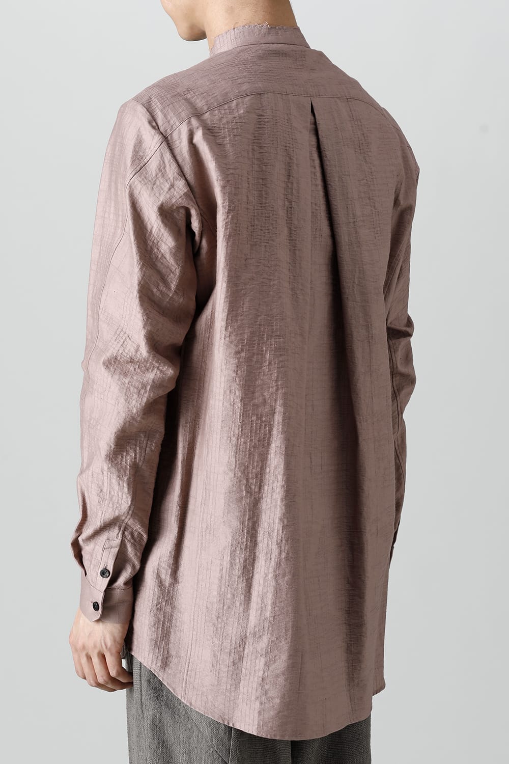 Shirt cotton / nylon Shadow jacquard  Pink Gray