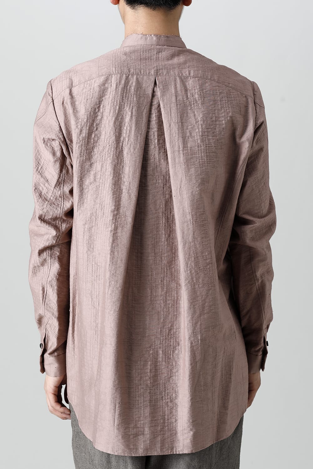 Shirt cotton / nylon Shadow jacquard  Pink Gray