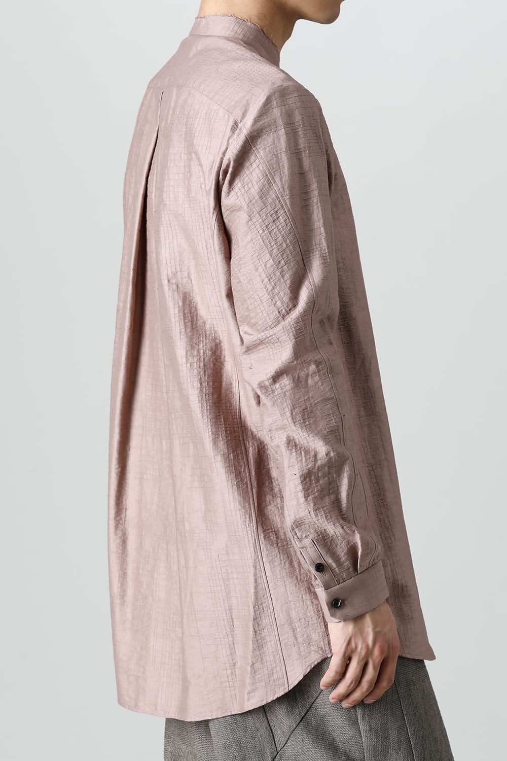 Shirt cotton / nylon Shadow jacquard  Pink Gray