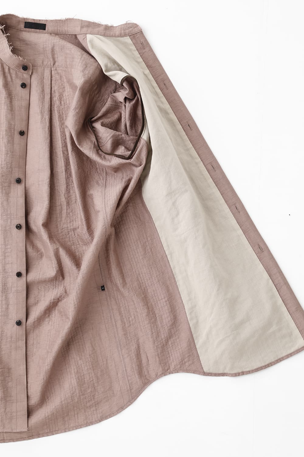 Shirt cotton / nylon Shadow jacquard  Pink Gray