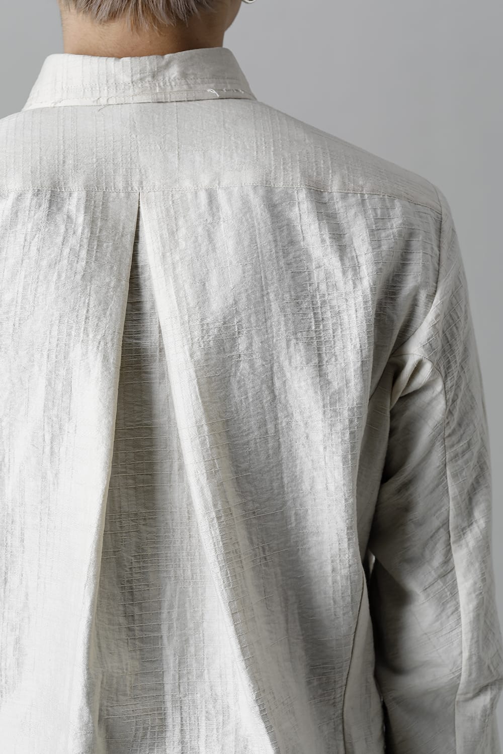 Shirt cotton / nylon Shadow jacquard  Ecru