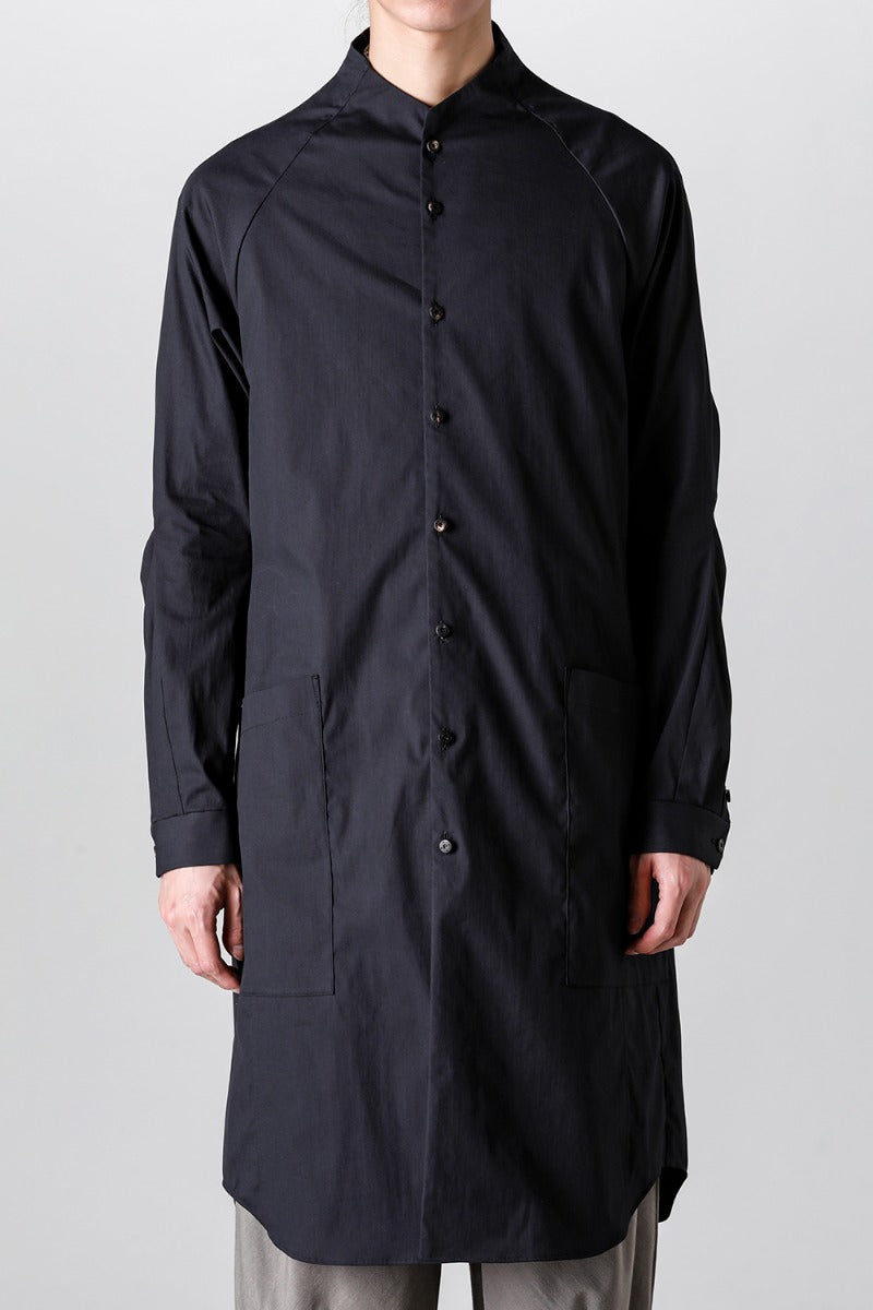 Long shirt stretch cotton Black