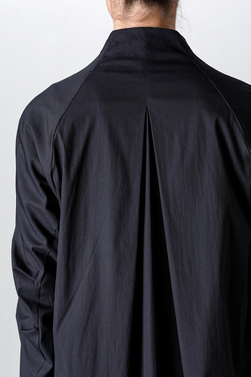 Long shirt stretch cotton Black