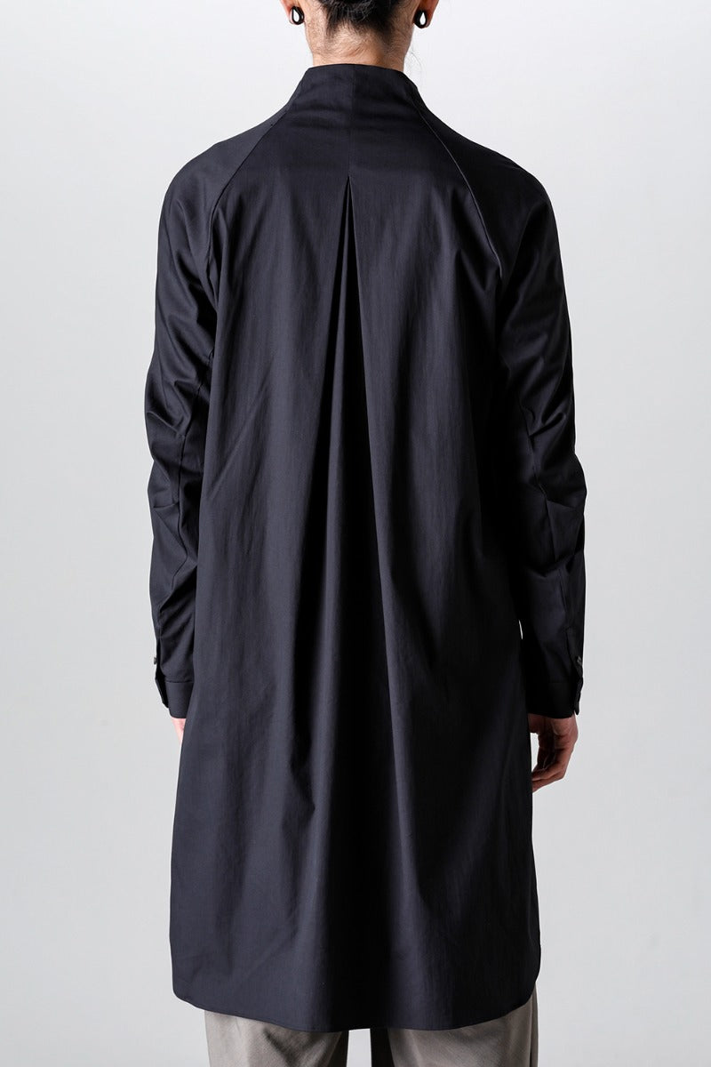 Long shirt stretch cotton Black
