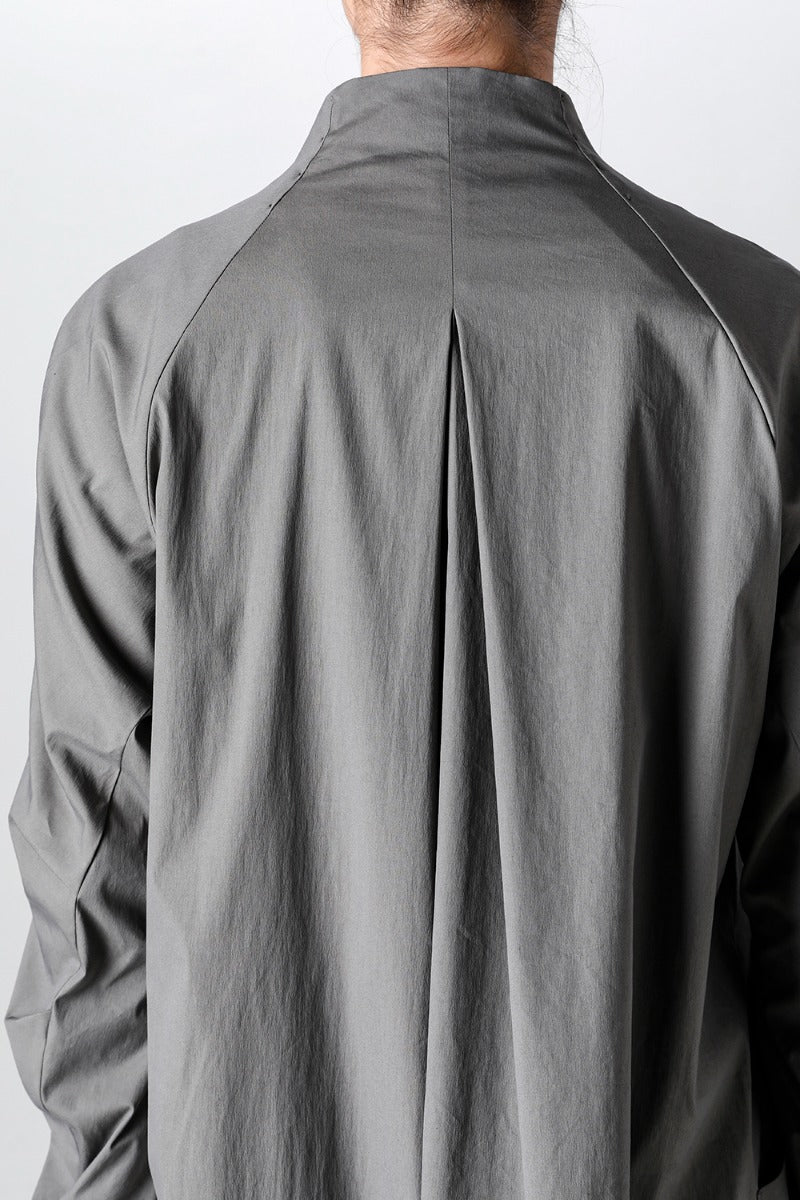 ロングシャツ ストレッチ コットン "マッドグレー”