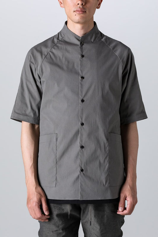 Short sleeve shirt stretch cotton Mud Gray