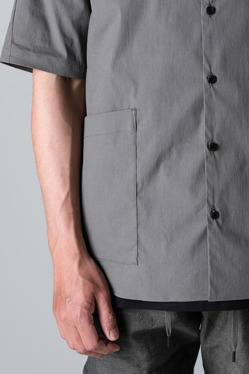 Short sleeve shirt stretch cotton Mud Gray