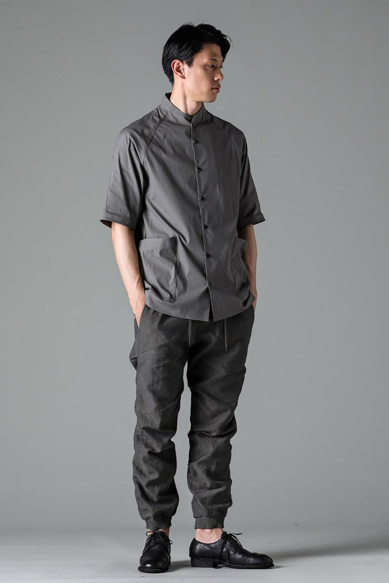 Short sleeve shirt stretch cotton Mud Gray