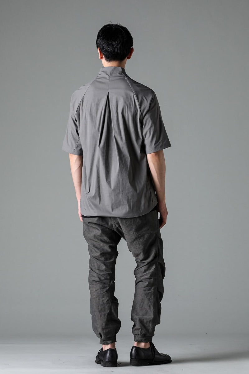 Short sleeve shirt stretch cotton Mud Gray