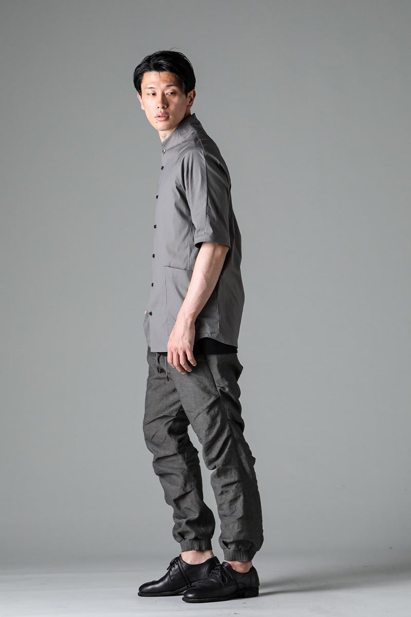 Short sleeve shirt stretch cotton Mud Gray