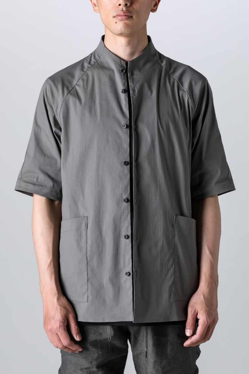 Short sleeve shirt stretch cotton Mud Gray