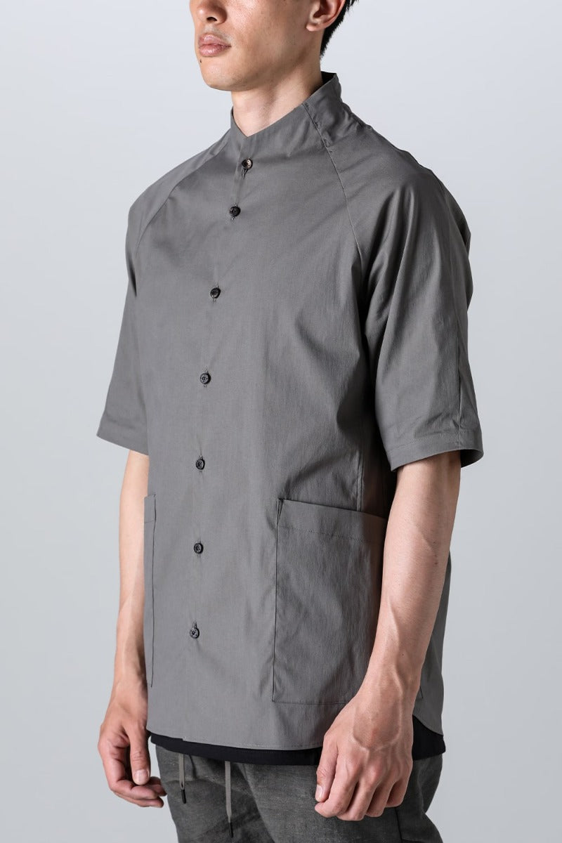 Short sleeve shirt stretch cotton Mud Gray