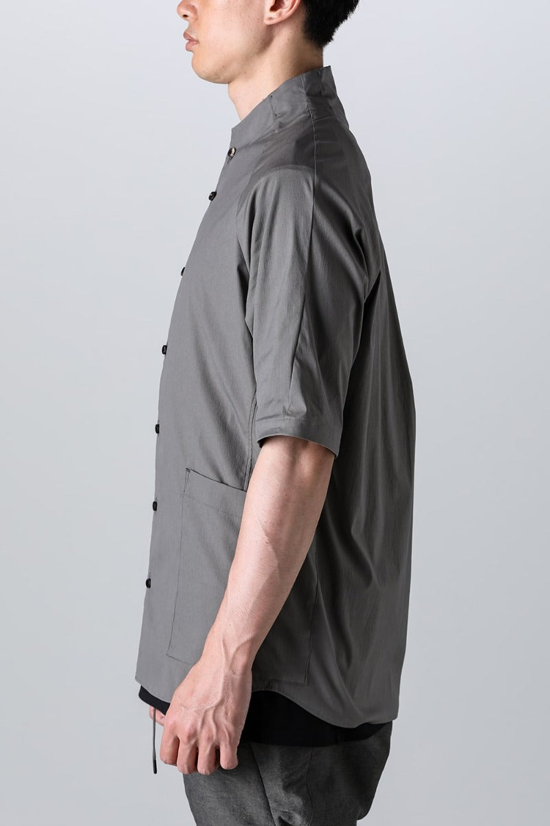 Short sleeve shirt stretch cotton Mud Gray