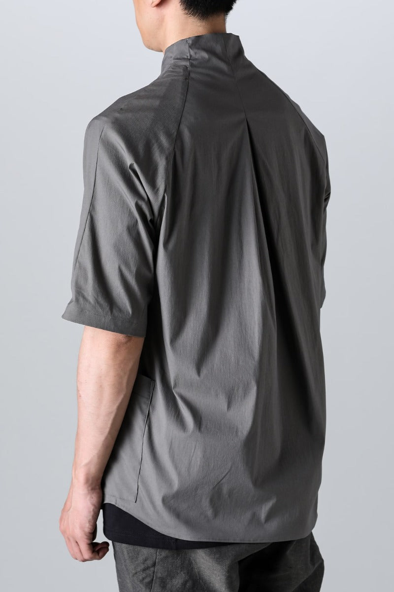 Short sleeve shirt stretch cotton Mud Gray