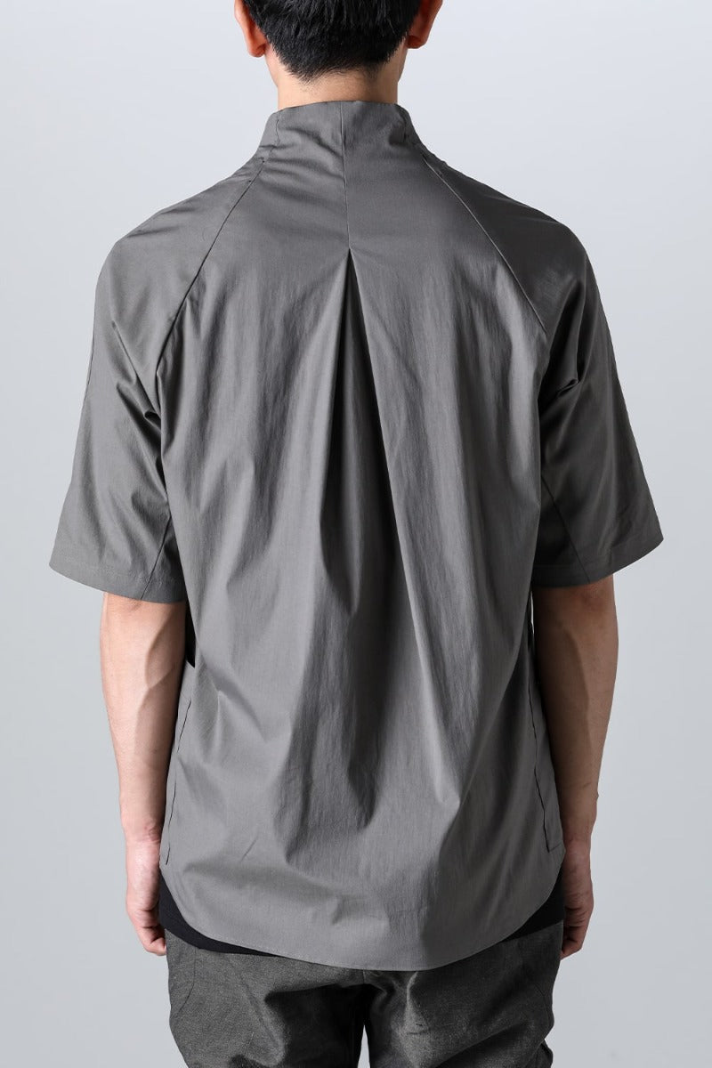 Short sleeve shirt stretch cotton Mud Gray