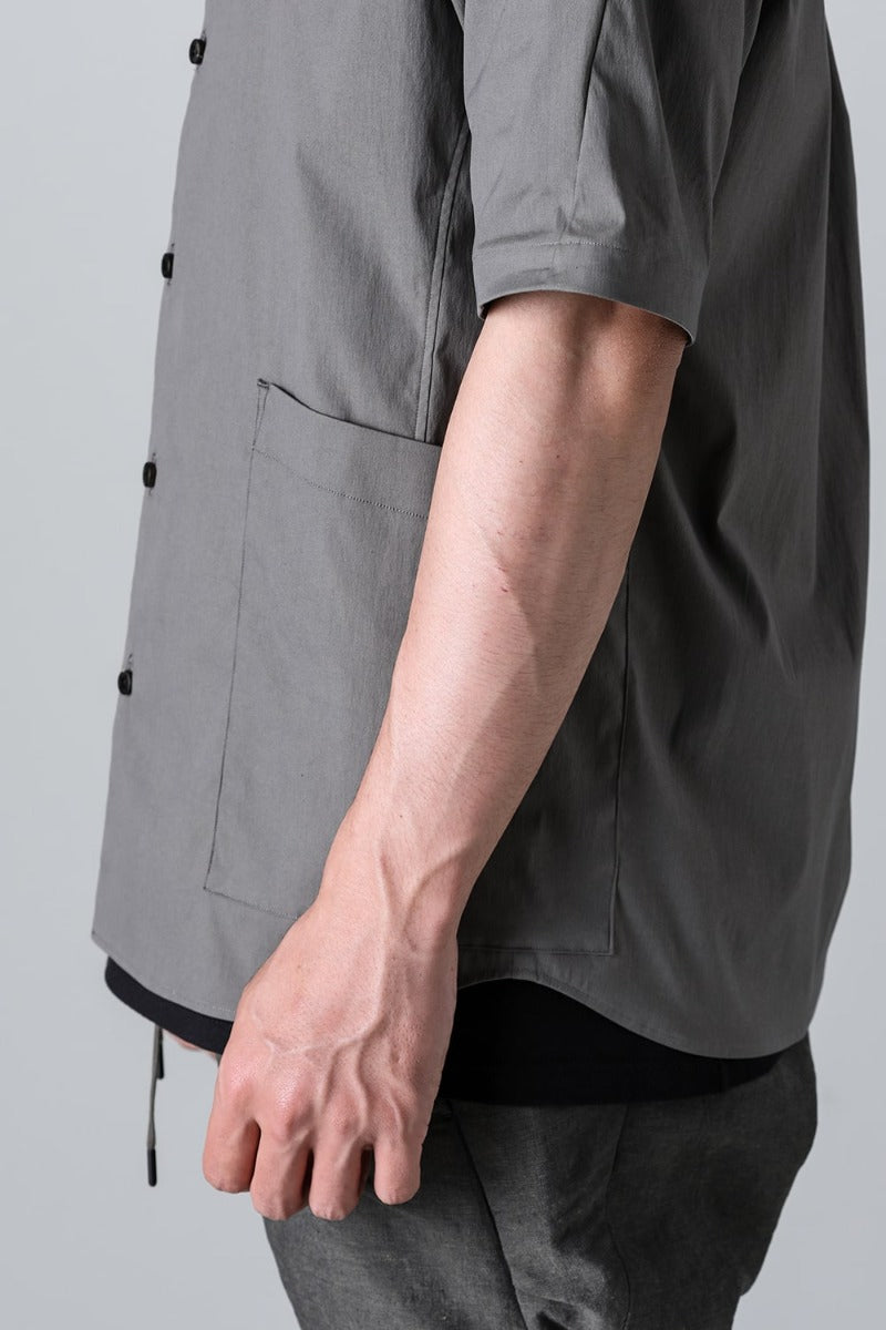 Short sleeve shirt stretch cotton Mud Gray