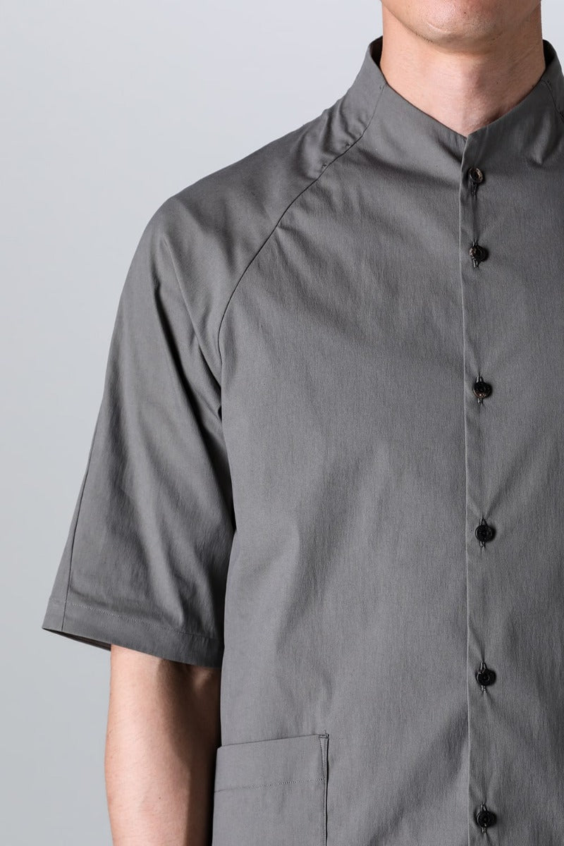 Short sleeve shirt stretch cotton Mud Gray