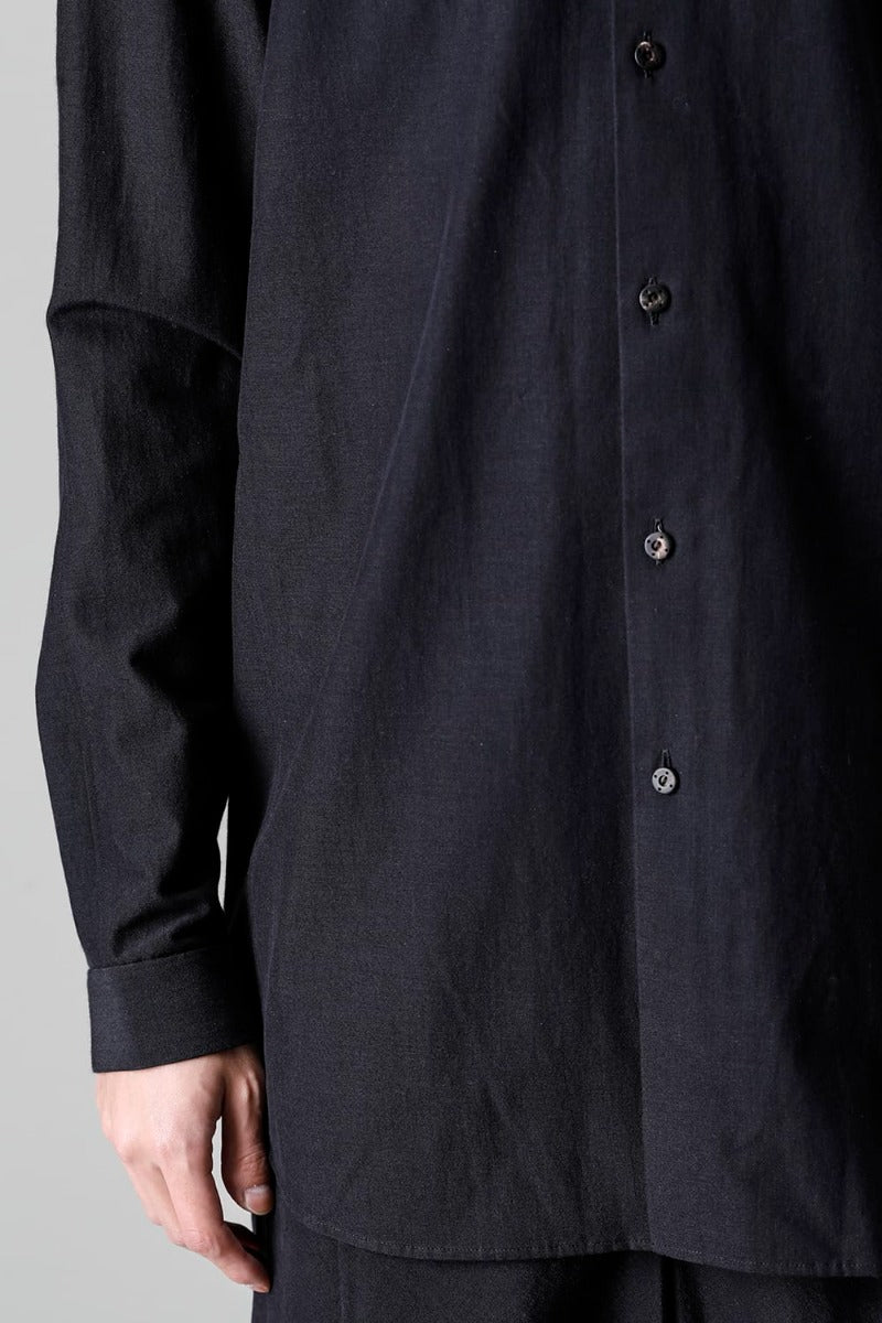 Shirt Cotton / silk / viscose Black