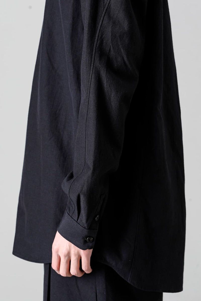 Shirt Cotton / silk / viscose Black