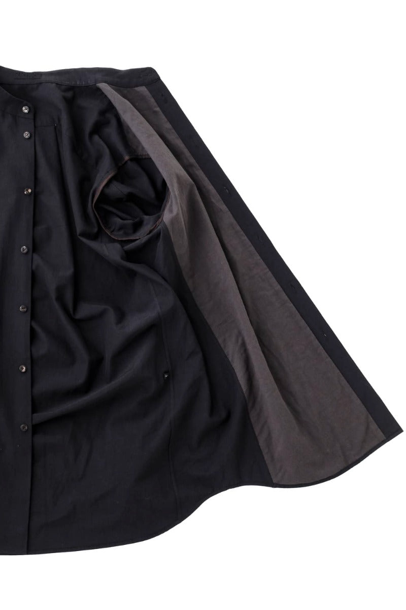 Shirt Cotton / silk / viscose Black