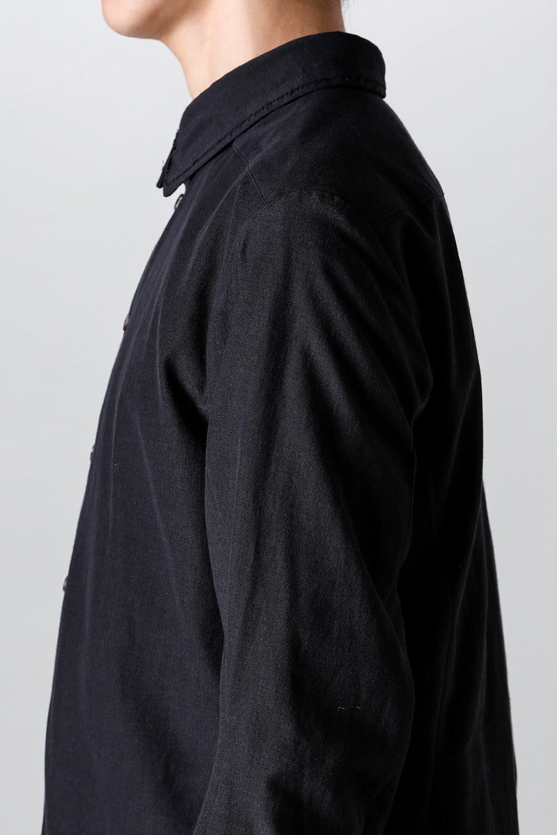 Shirt Cotton / silk / viscose Black