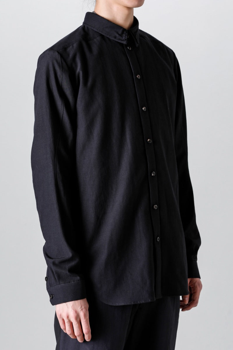 Shirt Cotton / silk / viscose Black