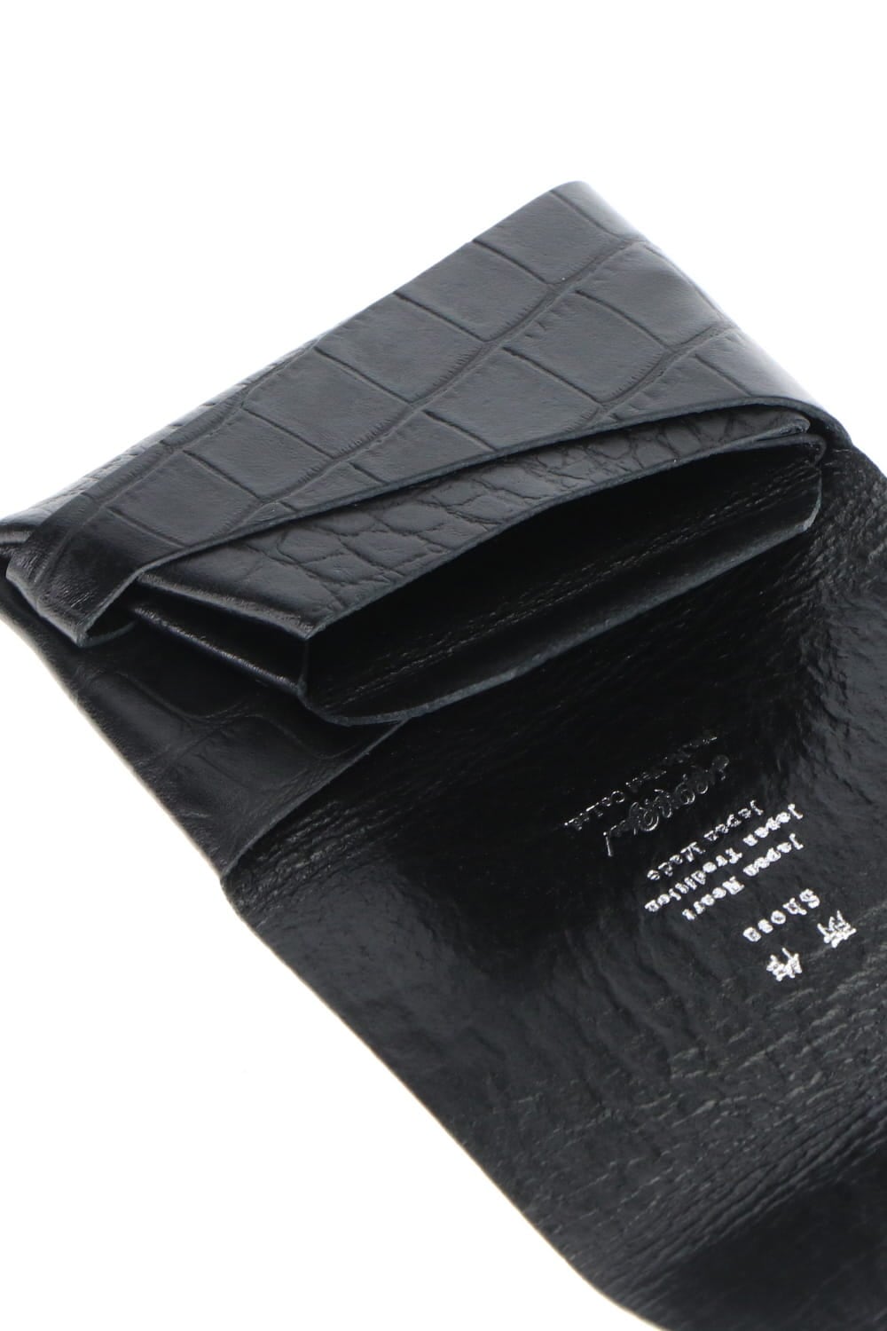 Shosa - No,No,Yes! Coin Case Embossing Croco Black