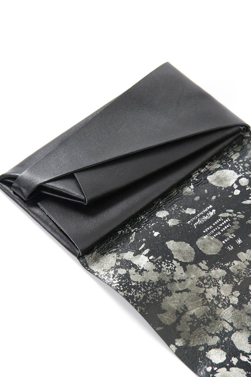 所作 Shosa - No,No,Yes! The R Limited Long Wallet (Black Silver Tie-Dye Paint Spot)