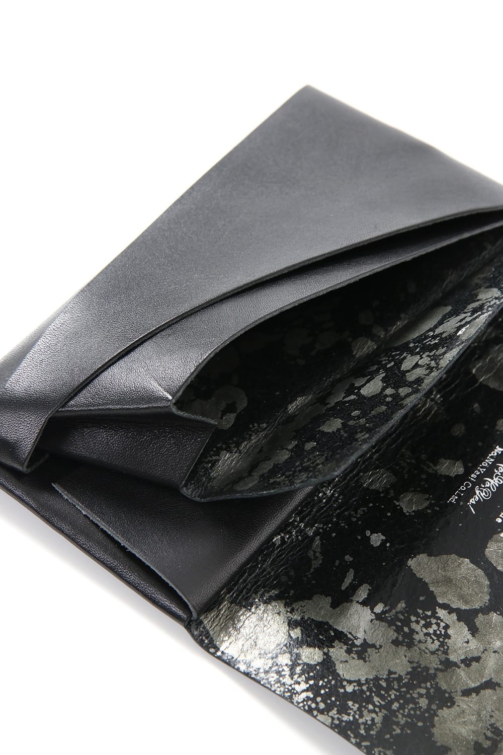 所作 Shosa - No,No,Yes! The R Limited Long Wallet (Black Silver Tie-Dye Paint Spot)