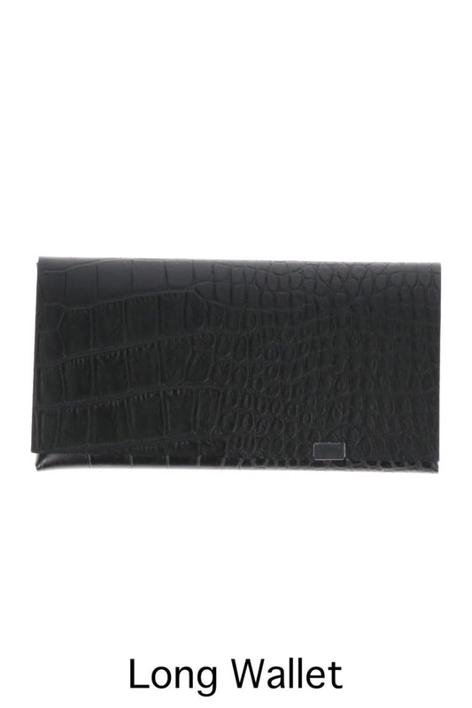 Shosa - No,No,Yes! Long Wallet Embossing Croco Black