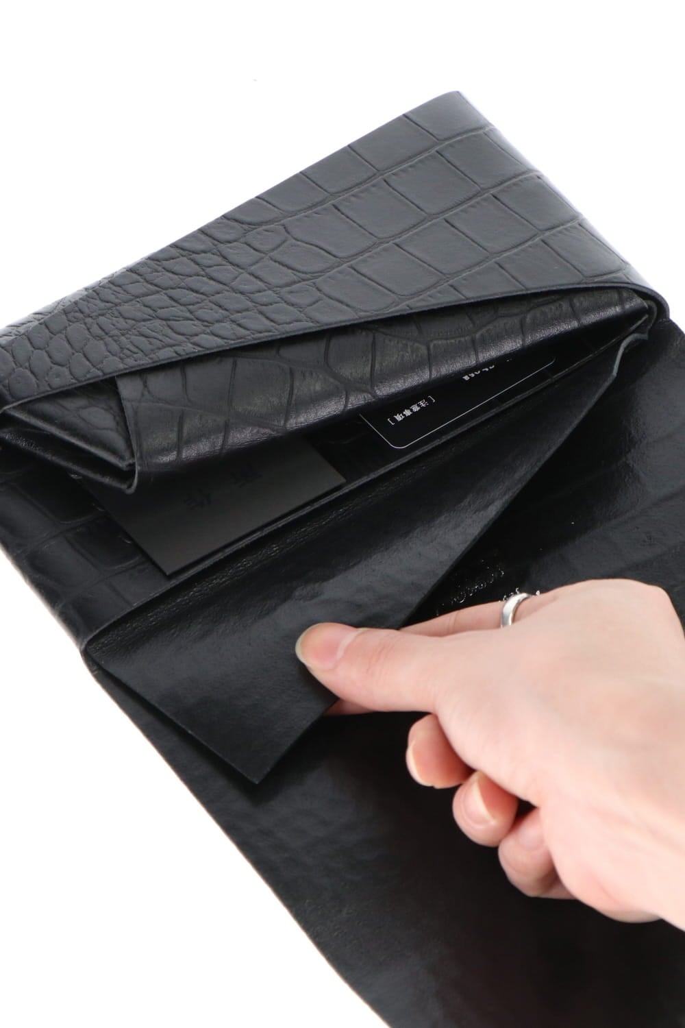 Shosa - No,No,Yes! Long Wallet Embossing Croco Black