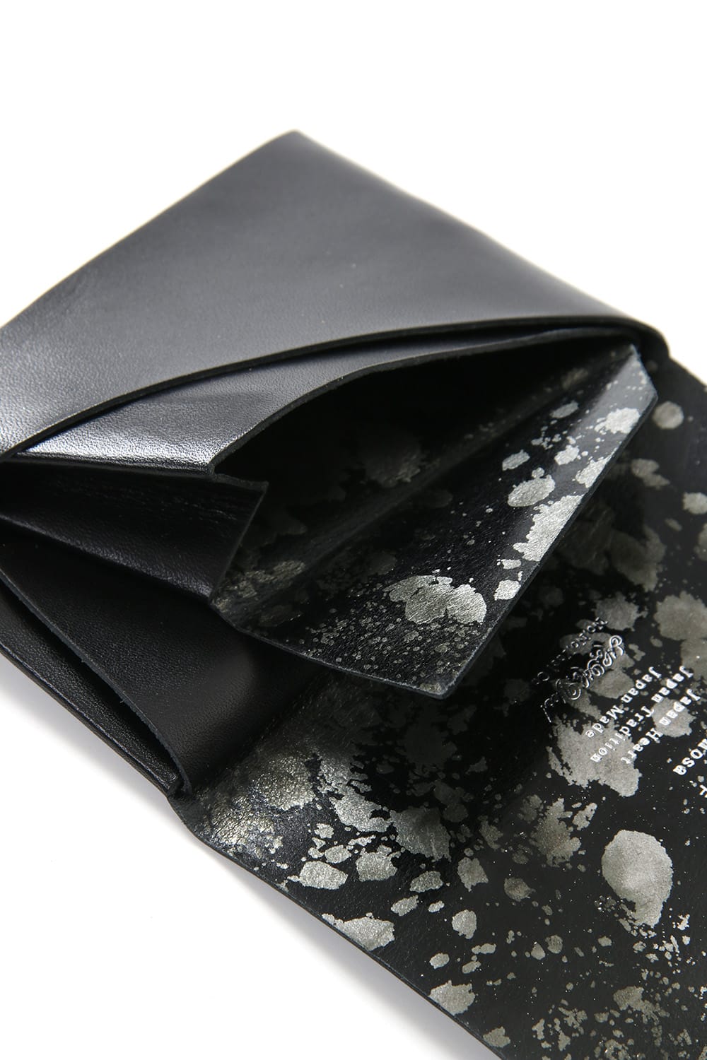 The R Limited Short Wallet 1.0 (Black Silver Tie-Dye Paint Spot)