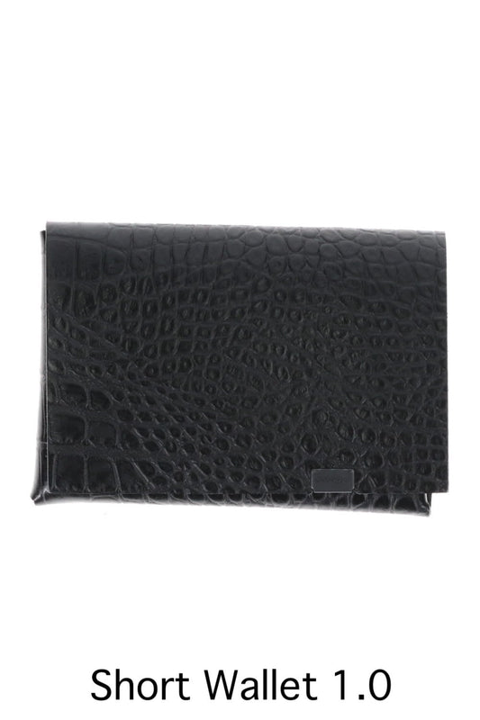 Shosa - No,No,Yes! Short Wallet 1.0 Embossing Croco Black