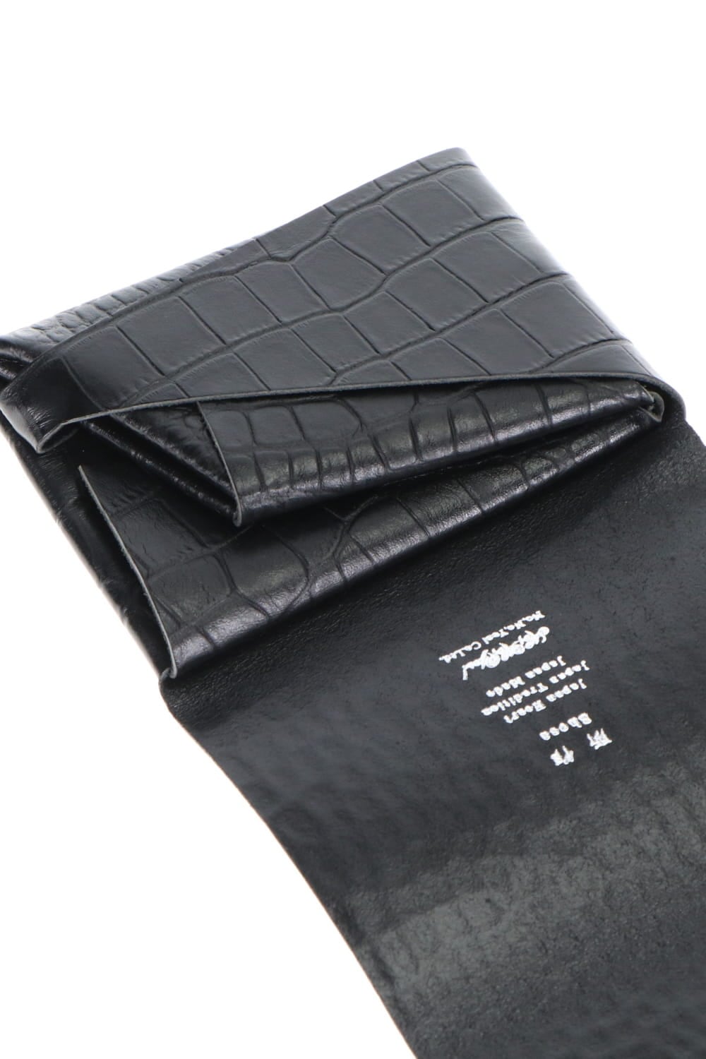 Shosa - No,No,Yes! Short Wallet 1.0 Embossing Croco Black