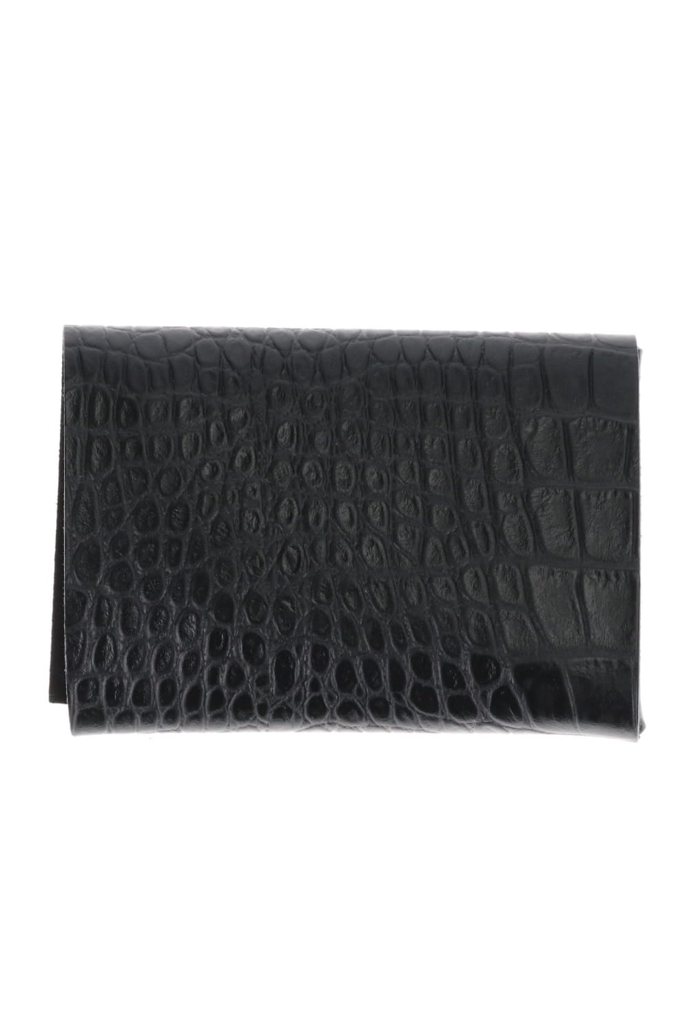 Shosa - No,No,Yes! Short Wallet 1.0 Embossing Croco Black