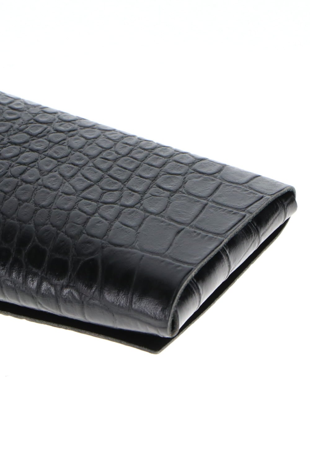 Shosa - No,No,Yes! Short Wallet 1.0 Embossing Croco Black